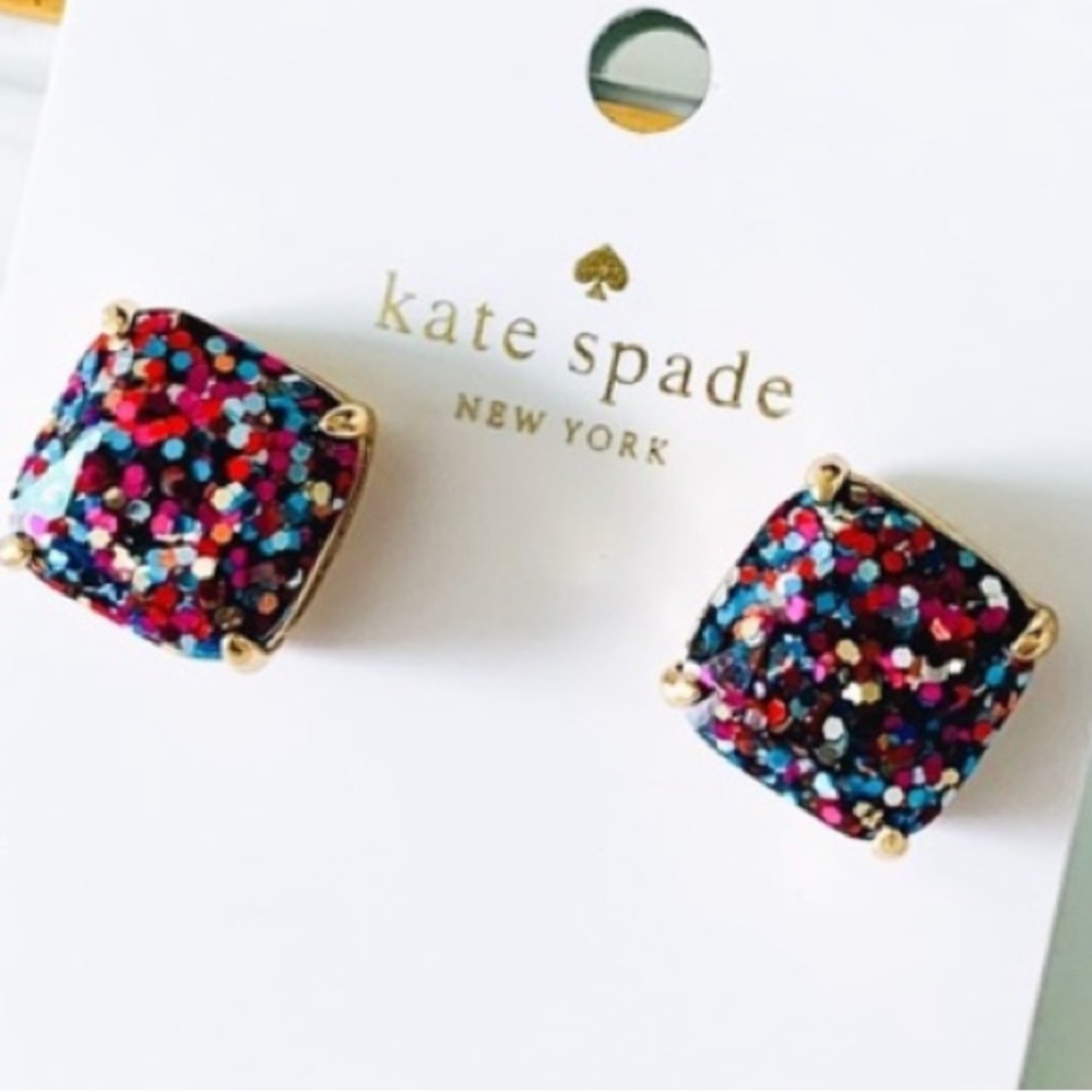 New kate spade new york Square Glitter Stud Earrings - Picture 13 of 14